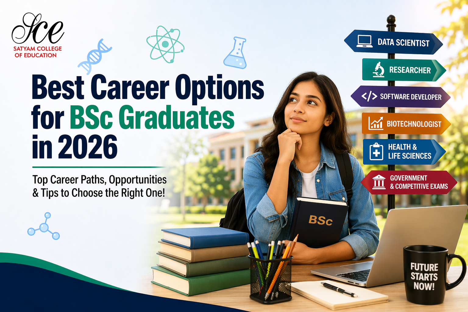 Best Career Options for BSc graduates in 2026 - Satyam College of Education